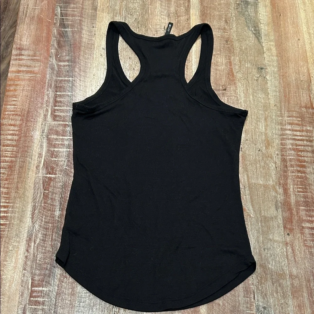 Joe's Jeans Black Scoopneck Racerback Tank - Picture 3 of 5